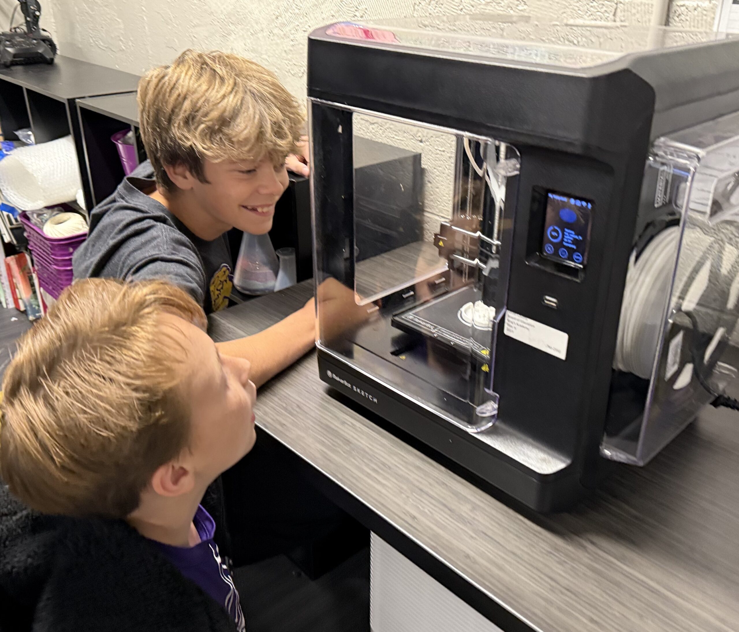 Students learning and creating together at The King's Academy