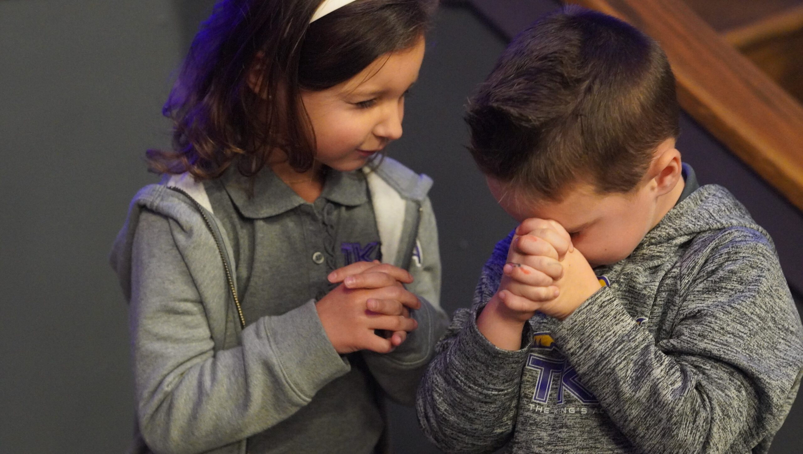 Lower School students during chapel at The King's Academy