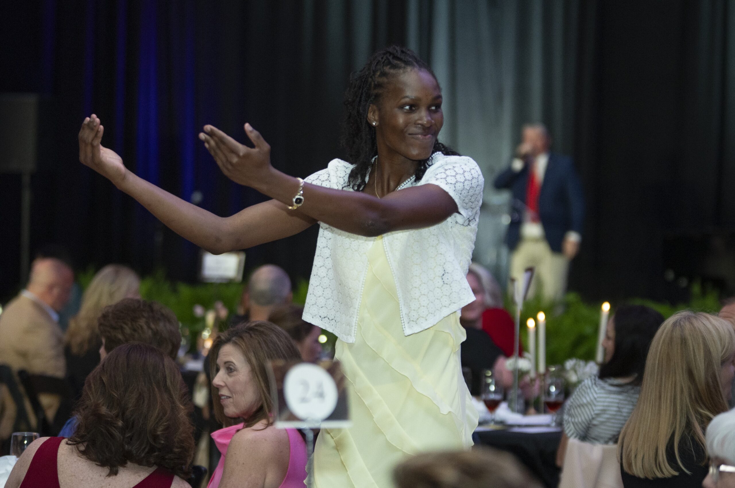 Guest participating in the Legacy Gala live auction