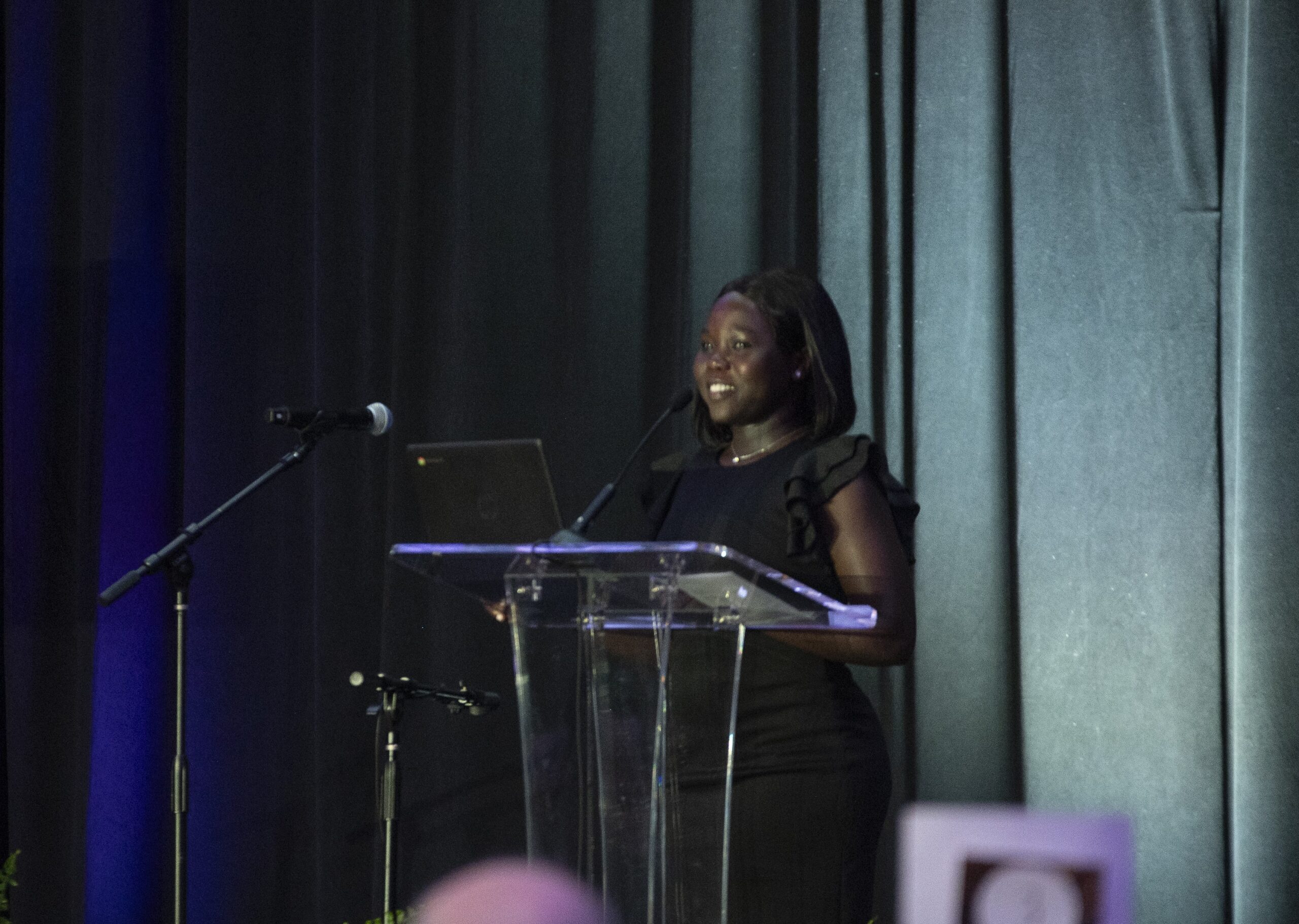Viola Modi, Class of 2026, speaking at The King's Academy 2026 Legacy Gala