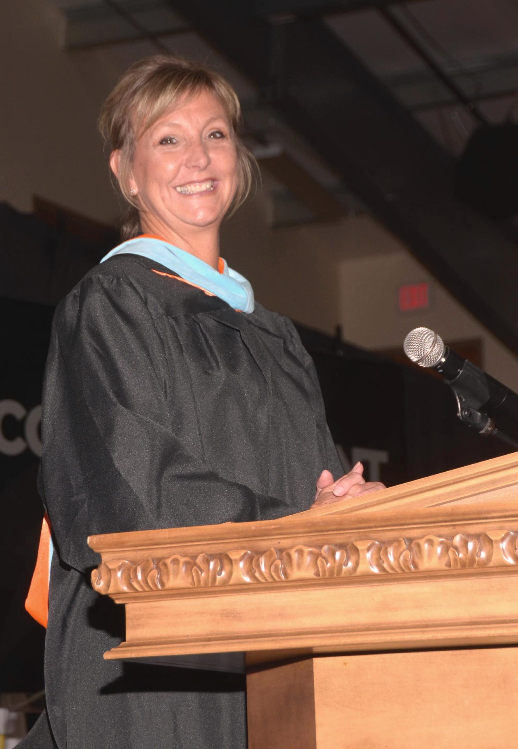 Upper School Principal April Kandel during Commencement