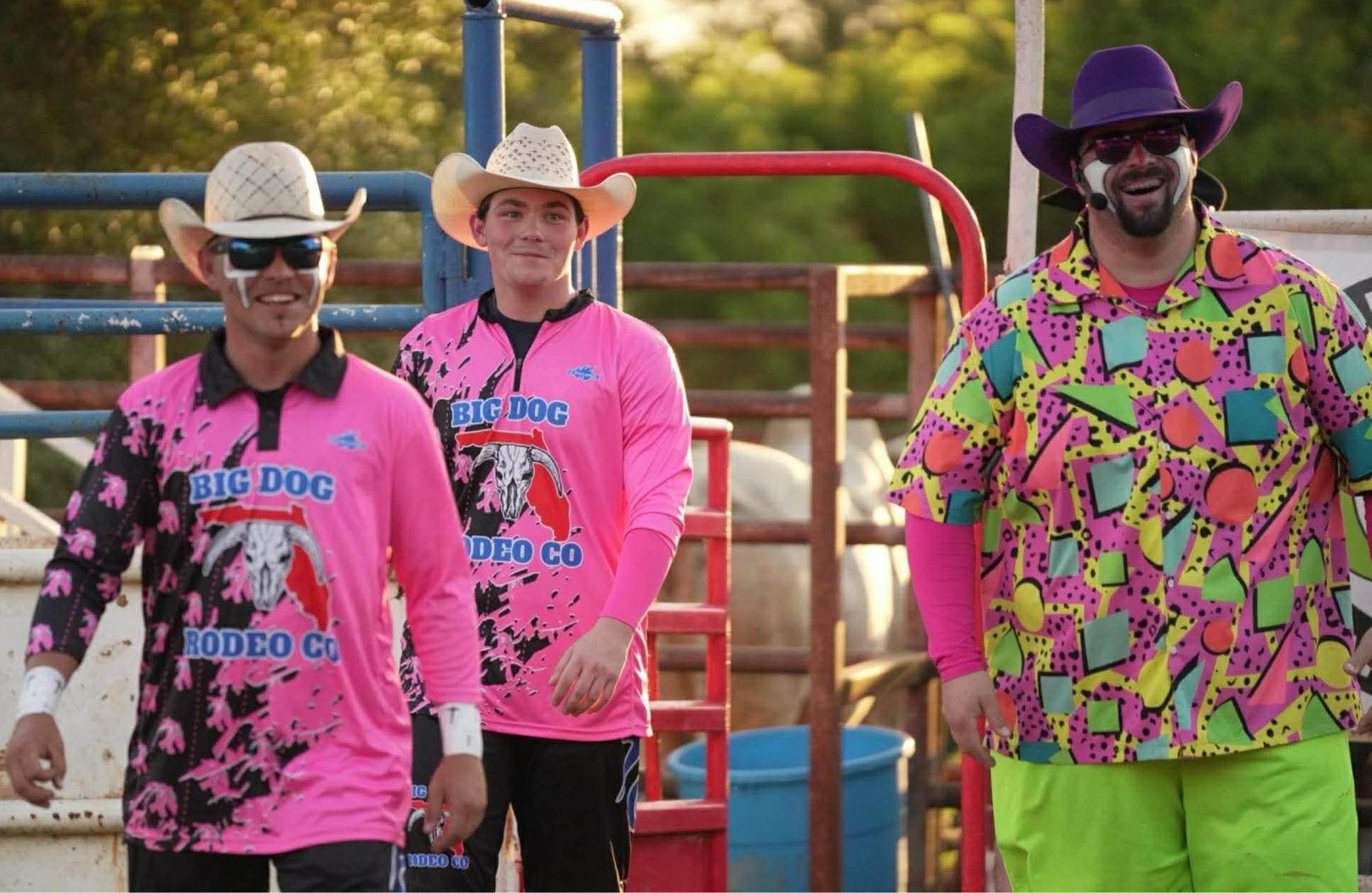 Kyler Bam Bam Collins in rodeo clown attire