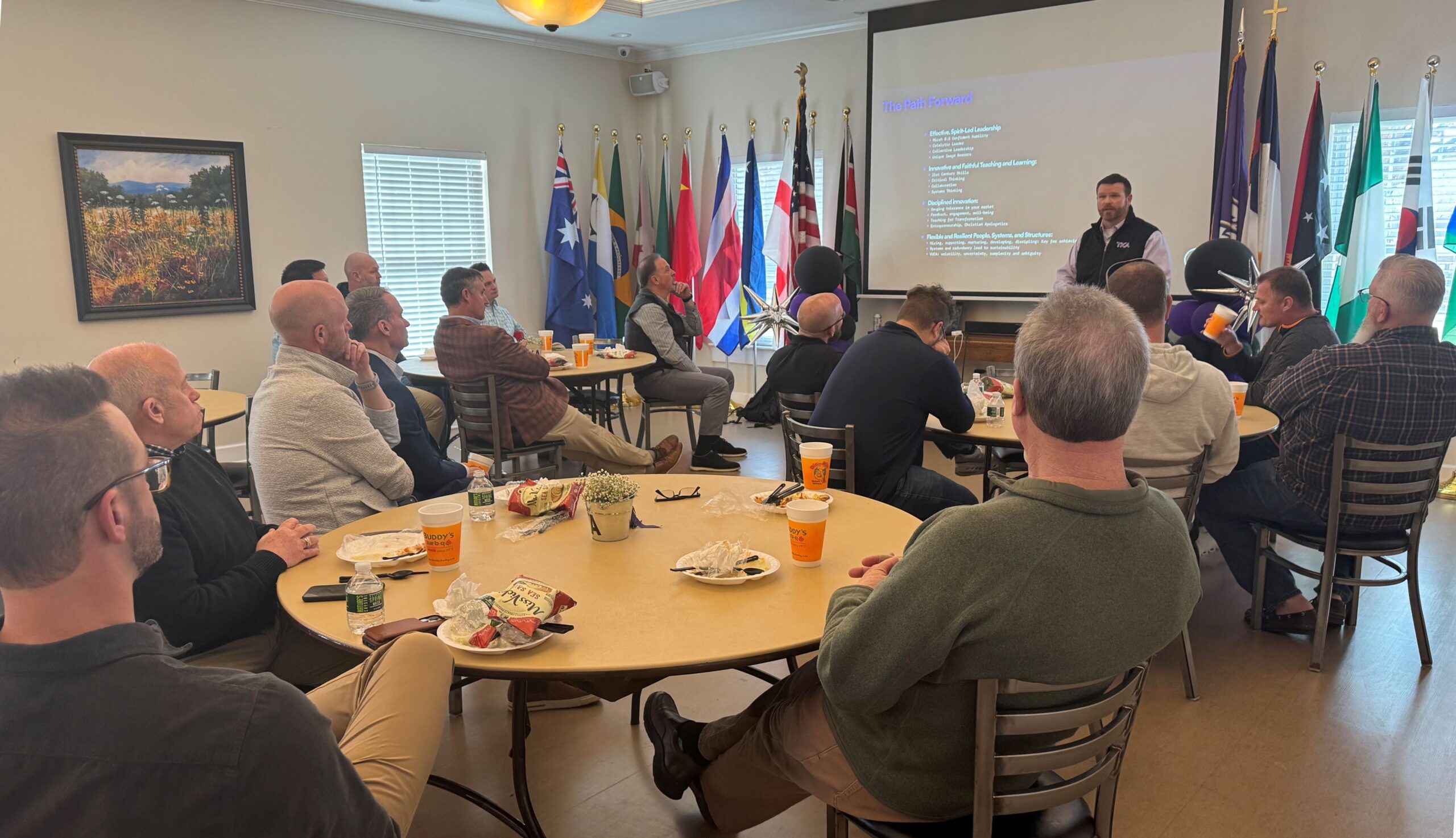Dr. Fred Eaves meets with local pastors